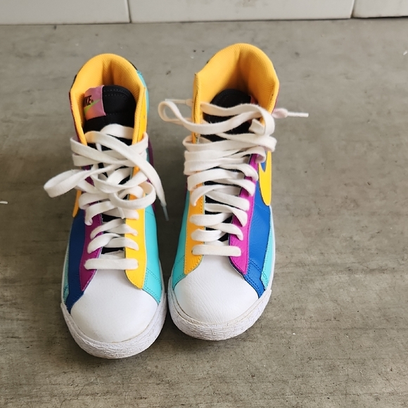 NIKE BLAZE MID  BATTLE BLUE MULTICOLOR CZ9441-400 SNEAKERS US 6Y - Picture 2 of 7